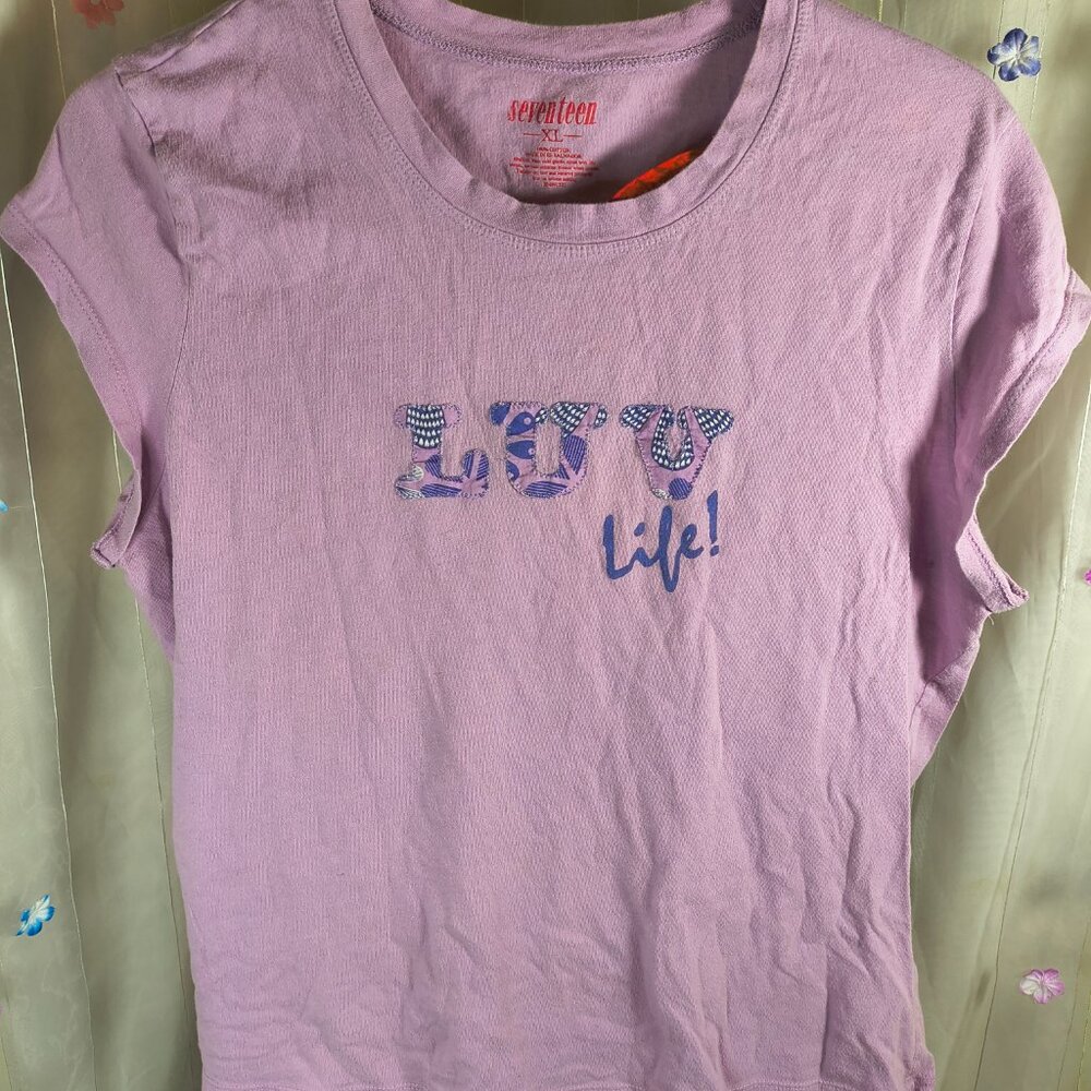 Seventeen Womens Shirt Luv Life Size XL